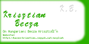 krisztian becza business card